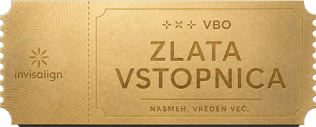 Zlata vstopnica VBO, sprednja stran